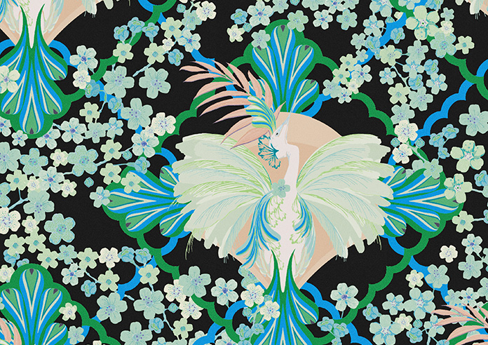 Faded Glamour, Absinthe Black - Roman Blind - Image 7
